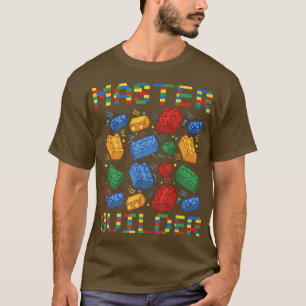 Masterbouwer Funny Building Blocks Gifts for Boy T-shirt
