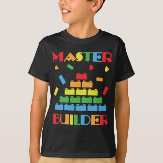 Masterbouwstenen speelgoed grappige kinderen t-shirt