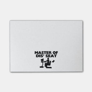 Mastercomputer van de bestuurderszitplaats post-it® notes