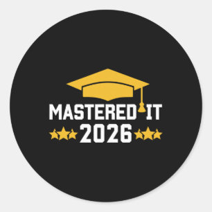 Masterdiploma Afgestudeerd Cl Van 2026 G Ronde Sticker