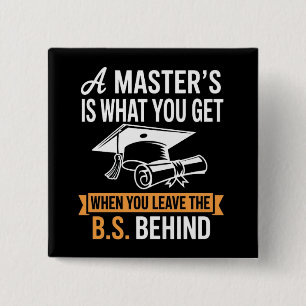 Masterdiploma MBA Masterdiploma Afstuderen Vierkante Button 5,1 Cm