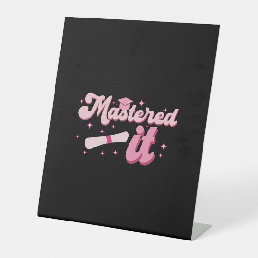 Masterdoctoraat Afstuderen MBA-Afstuderen Reclamebord Met Voetstuk (Voorkant)