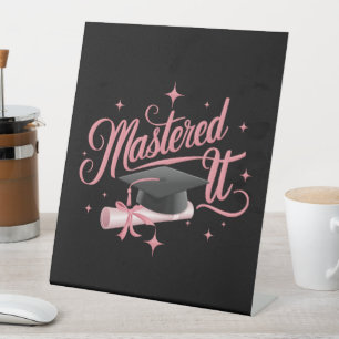 Masterdoctoraat Afstuderen MBA-Afstuderen Reclamebord Met Voetstuk