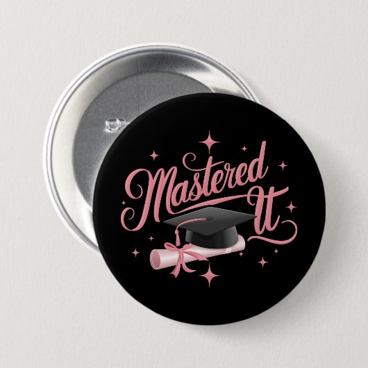 Masterdoctoraat Afstuderen MBA-Afstuderen Ronde Button 7,6 Cm (Voorkant /achterkant)