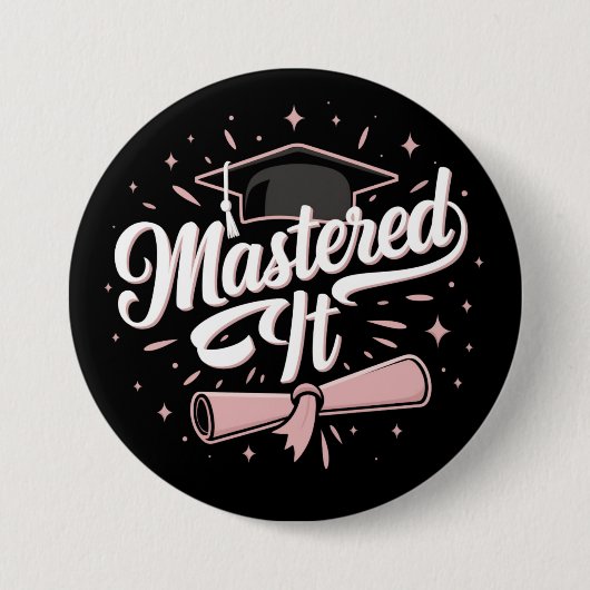 Masterdoctoraat Afstuderen MBA-Afstuderen Ronde Button 7,6 Cm (Voorkant)