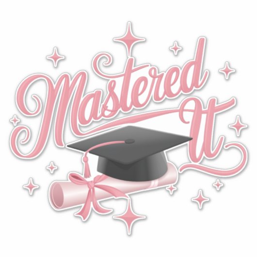 Masterdoctoraat Afstuderen MBA-Afstuderen Sticker (Voorkant)