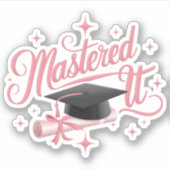 Masterdoctoraat Afstuderen MBA-Afstuderen Sticker (Voorkant)