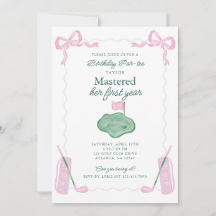 Mastered Eerste Jaar Verjaardag Par-t-shirt Invita Kaart