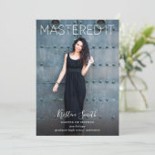 Mastered It Afstuderen Foto kondiging Kaart (Staand voorkant)