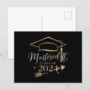 Mastered It Class van 2024 Afstuderen Gifts voor h Briefkaart