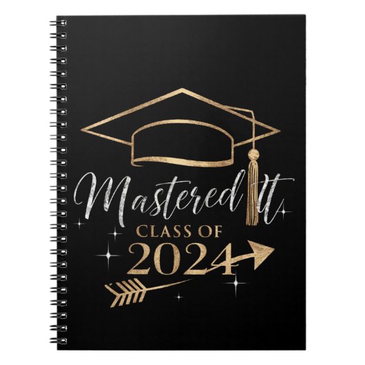 Mastered It Class van 2024 Afstuderen Gifts voor h Notitieboek (Voorkant)
