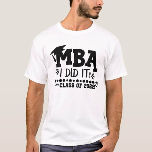 Mastered it MBA Complete 2022 Senior Afstuderen Ba T-shirt (Voorkant)