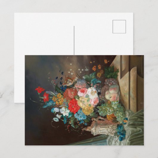 Masterful Stilleven: Bloemen & Fruit Briefkaart (Voorkant / Achterkant)