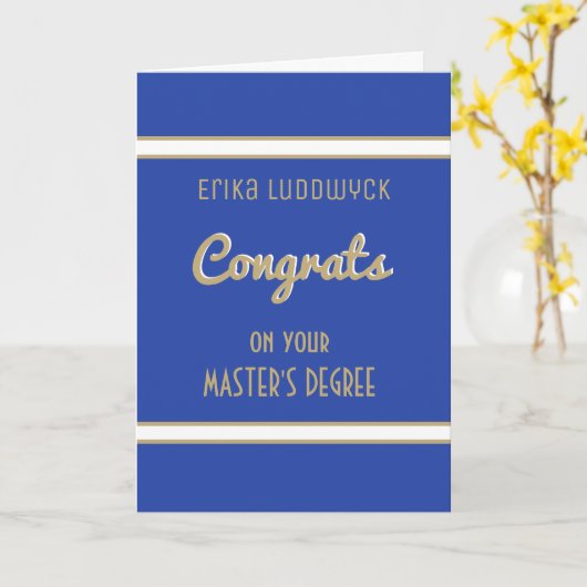 Mastergraad! Afstuderen-gratkaart Kaart (Gele Bloem)