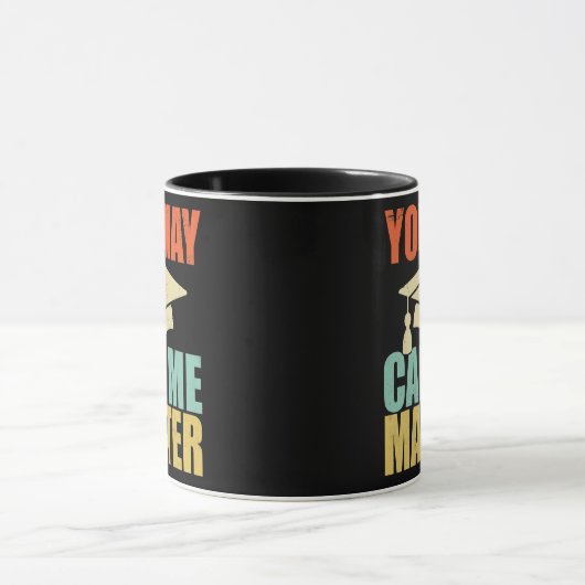 mastergraad Design voor mannelijke vrouwelijke bo Mok (Midden)