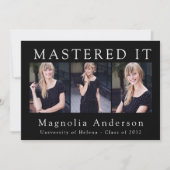 Mastering It Photo Graduation Faire-part (Devant)