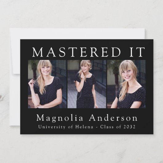 Mastering It Photo Graduation Faire-part (Devant)