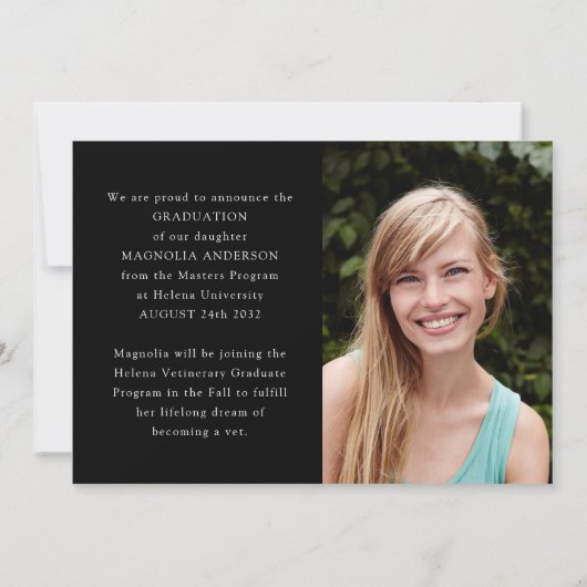 Mastering It Photo Graduation Faire-part (Dos)