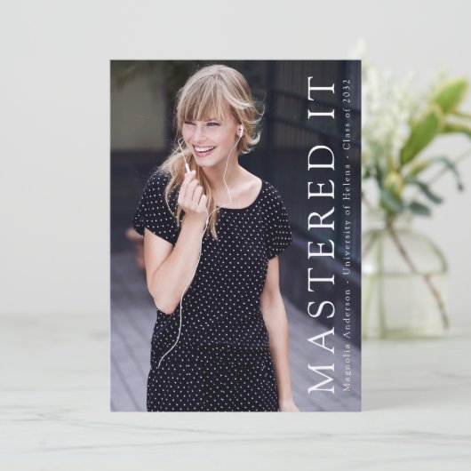 Mastering It Photo Graduation Faire-part (Debout devant)