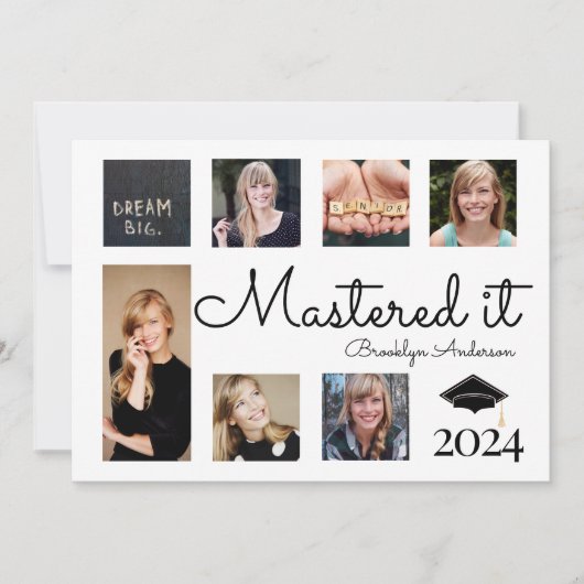 Masterisé It Photo Collage Faire-part d'études sup (Devant)