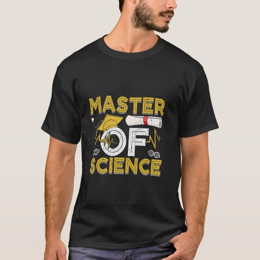 Masteropleiding MASTER OF SCIENCE Grappige Master T-shirt (Voorkant)