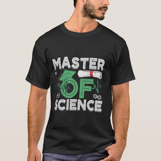 Masteropleiding MASTER OF SCIENCE Grappige Master T-shirt (Voorkant)