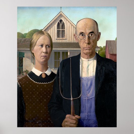 MASTERPIEK-AMERIKAANSE GOTHIC, ingediend door GRAN Poster (Voorkant)