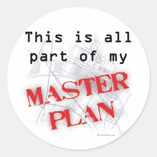 Masterplan Ronde Sticker (Voorkant)