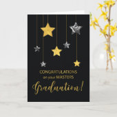 Masters Afstuderen Goud en Zilver Gefeliciteerd Kaart (Gele Bloem)