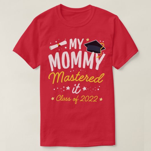Masters Afstuderen Mijn mama heeft het gerangschik T-shirt (Design voorkant)