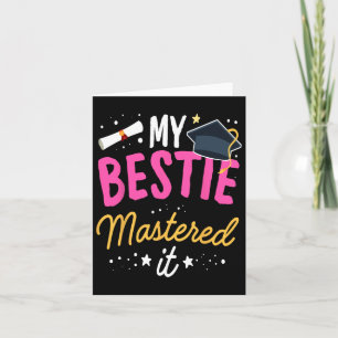 Masters Afstuderen T-shirt My Bestie beheerst het Kaart