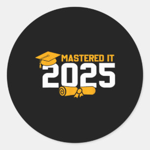 Masters Degree Afstuderen Mastered IT 2025 Ronde Sticker