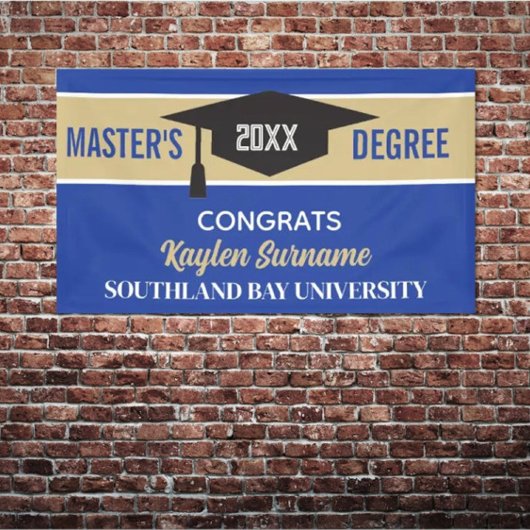Master's Degree Gefeliciteerd! CUSTOM Spandoek