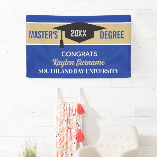 Master's Degree Gefeliciteerd! CUSTOM Spandoek (Insitu)