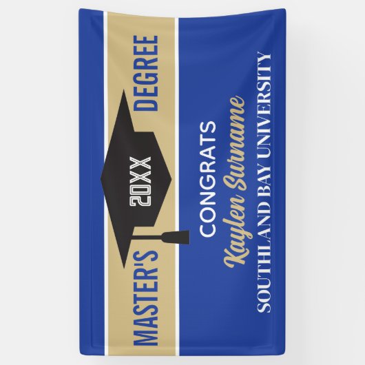 Master's Degree Gefeliciteerd! CUSTOM Spandoek (Verticaal)
