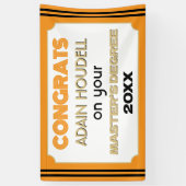 Master's Degree Gefeliciteerd! Gepersonaliseerd Spandoek (Verticaal)