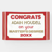 Master's Degree Gefeliciteerd! Gepersonaliseerd Spandoek (Horizontaal)