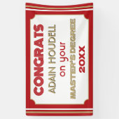 Master's Degree Gefeliciteerd! Gepersonaliseerd Spandoek (Verticaal)