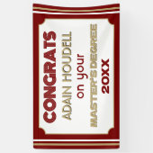 Master's Degree Gefeliciteerd! Gepersonaliseerd Spandoek (Verticaal)