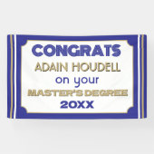 Master's Degree Gefeliciteerd! Gepersonaliseerd Spandoek (Horizontaal)