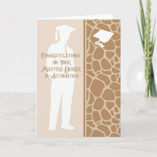Masters Degree Kaart in boekhouding voor hem
