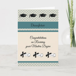 Masters Degree Kaart voor Dochter met Polka Dots