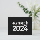 Master's Degree Mastered IT 2024 Masters Degree Briefkaart (Staand voorkant)