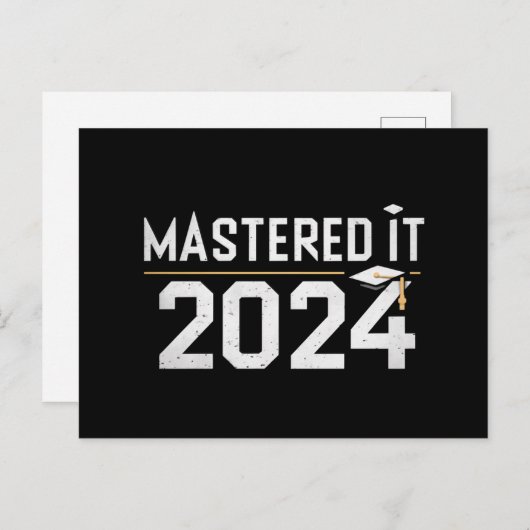 Master's Degree Mastered IT 2024 Masters Degree Briefkaart (Voorkant / Achterkant)