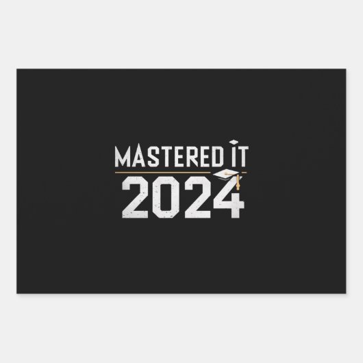 Master's Degree Mastered IT 2024 Masters Degree Inpakpapier Vel (Voorkant)