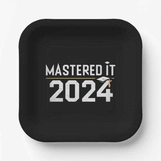 Master's Degree Mastered IT 2024 Masters Degree Papieren Bordje (Voorkant)