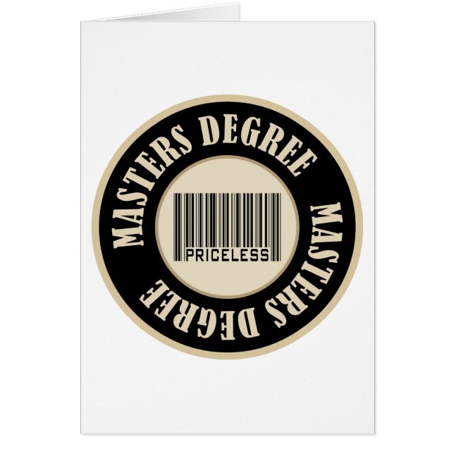 Masters Degree Priceless (Voorkant)