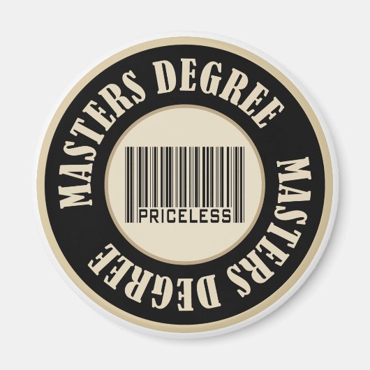 Masters Degree Priceless Magneet (Voorkant)