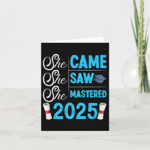 Masters Degree Ze Kwam Zag Mastered 2025 Meisjes P Kaart