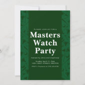 Masters Toernooi Golf Watch Party Uitnodiging (Voorkant)
